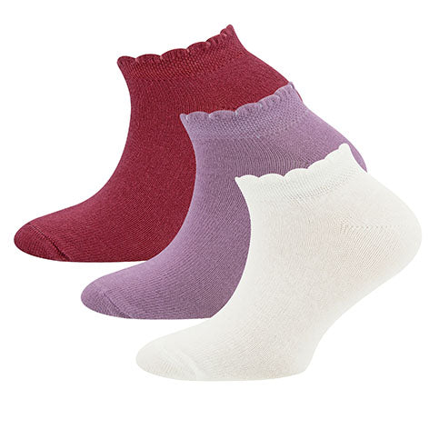 Sneakersocken 3er Pack Mäusezähnchenrand
