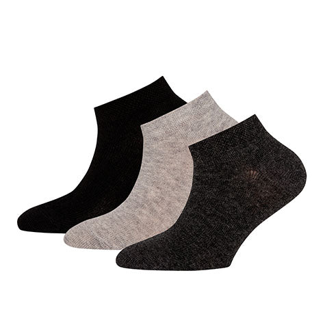Sneakersocken 3er Pack Uni